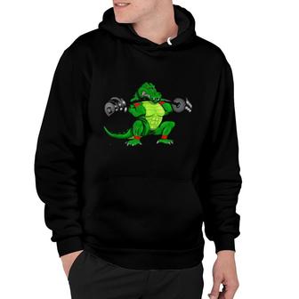 Crocodile In The Gym, Bodybuilding Fitness Lift Weightliftin Hoodie | Mazezy