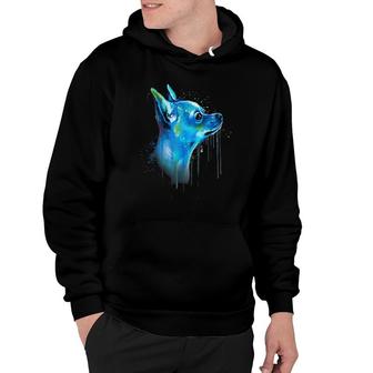Cute Chihuahua Watercolor Painting Art Hoodie | Mazezy