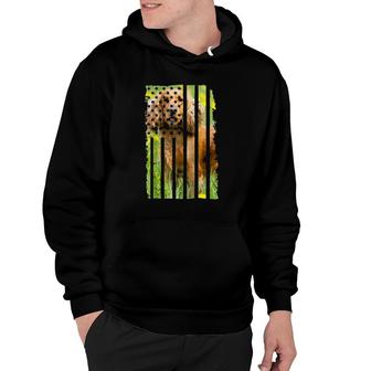 Cute Cocker Spaniel Dog Picture Puppy American Us Flag Gift Hoodie | Mazezy