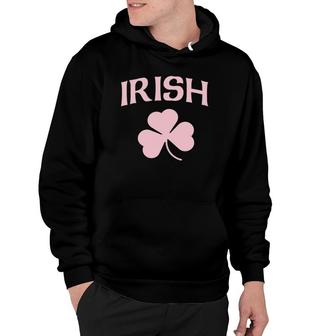 Cute Girly Irish Pink Shamrock St Patrick's Day Women Girls Hoodie | Mazezy