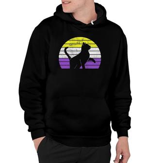 Cute Kitten Cat Nonbinary Pride Lgbt Quotes Non Binary Flag Hoodie | Mazezy