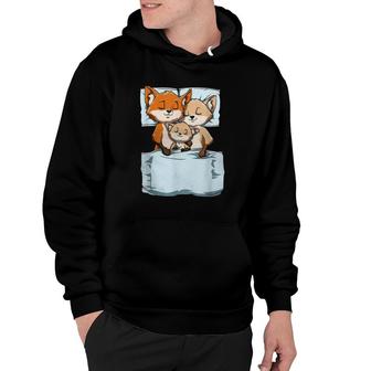 Cute Sleeping Fox Family This Is My Official Napping Hoodie | Mazezy