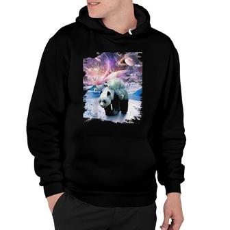 Cute Sloth Riding Panda In Galaxy Space Hoodie | Mazezy