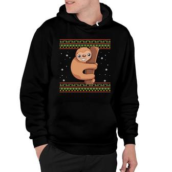 Cute Ugly Christmas Wildlife Animal Merry Xmas Lazy Sloth Hoodie | Mazezy DE