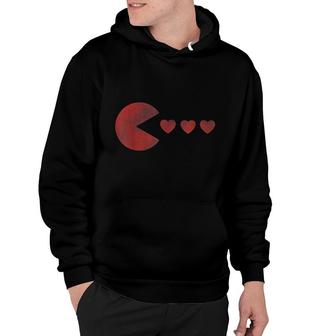 Cute Valentines Day Gift Gamer Hearts Hoodie | Mazezy