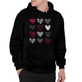 Cute Valentine's Day Hearts Fall In Love Hoodie | Mazezy