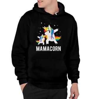 Dabbing Mamacorn Funny Unicorn Lover Tee For Mom And Kid Hoodie | Mazezy