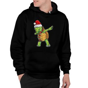 Dabbing Turtle Santa Christmas Hoodie | Mazezy