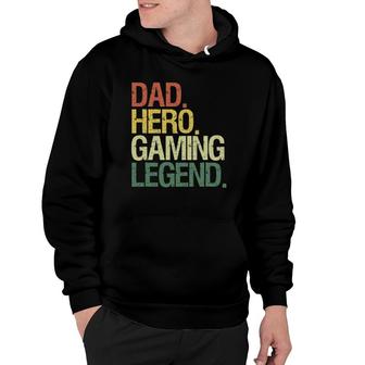 Dad Gamer Dad Hero Gaming Legend Hoodie | Mazezy