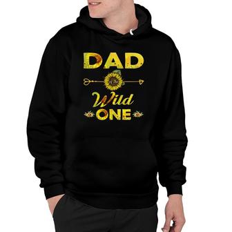 Dad Of The Wild One 1St Birthday Sunflower Outfit Hoodie | Mazezy