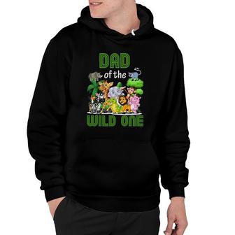 Dad Of The Wild One Zoo Birthday Safari Jungle Animals Hoodie | Mazezy