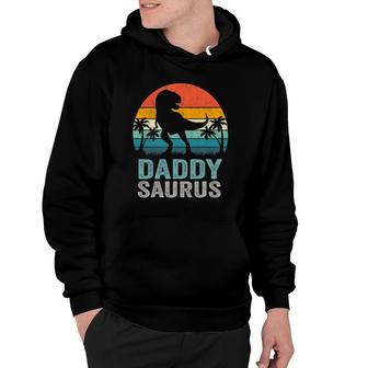 Daddysaurus Funny Father's Day Rex Daddy Saurus Men Hoodie | Mazezy