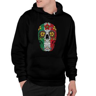Day Of The Dead Skull Cinco De Mayo Women Mexican Flag Hoodie - Thegiftio UK