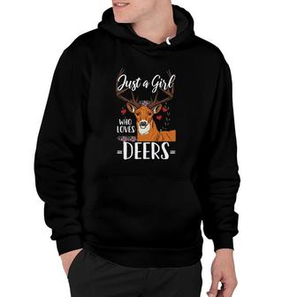 Deer Just A Girl Who Loves Deers Hoodie | Mazezy