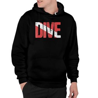 Distressed Scuba Flag Scuba Diver Hoodie | Mazezy
