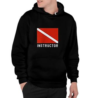 Divers Flag Double Sided Scuba Diving Instructor Hoodie | Mazezy