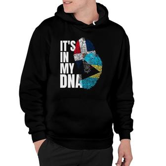 Dominican And Bahamian Mix Dna Flag Heritage Hoodie | Mazezy