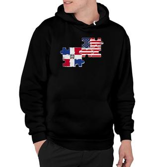 Dominican Republic Usa Roots Vintage Dominican American Flag Hoodie | Mazezy