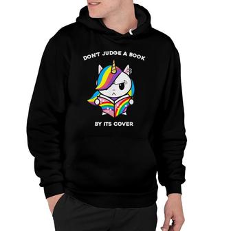 Don't Judge A Book By Its Cover Reading Nerd Unicorn Hoodie | Mazezy