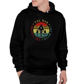 Dope Black Dad The Man The Myth The Legend A Son's First Hero & A Daughter's First Love Retro Vintage Father's Day Hoodie | Mazezy
