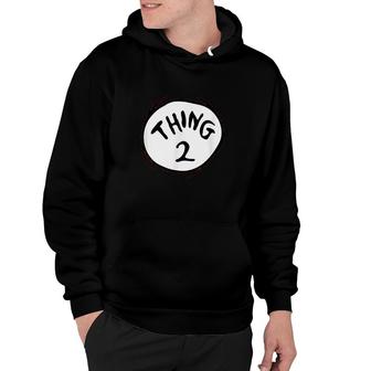 Dr Seuss Thing 2 Emblem Red Hoodie | Mazezy