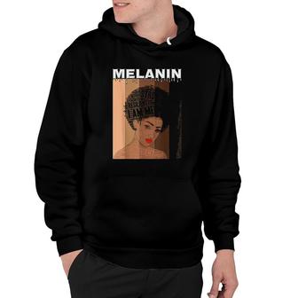 Drippin Melanin Queen Black Girl Magic Afro Queen Hoodie | Mazezy