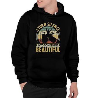 Drum Music I Turn Silence Drummer Funny Drums Quote 3 Musical Drummer Hoodie | Mazezy