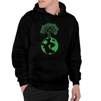 Earth Tree Cute Green I Love Mother Earth Day Gift Hoodie | Mazezy