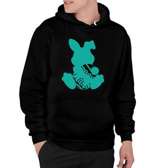 Easter Rabbit Simple Blue Hoodie | Mazezy