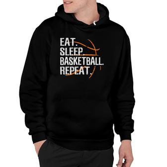 Eat Sleep Basketball Repeat - Gift For Basketball Lover Hoodie | Mazezy