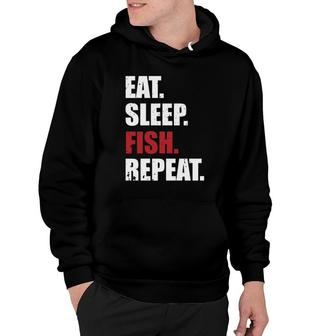 Eat Sleep Fish Repeat Hoodie | Mazezy