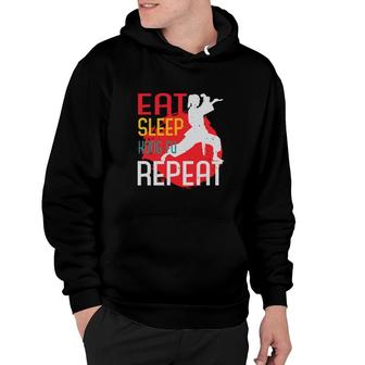 Eat Sleep Kung Fu Repeat Hoodie | Mazezy