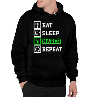 Eat Sleep Snare Drum Repeat Snare Drummer Hoodie | Mazezy