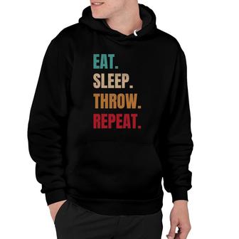 Eat Sleep Throw Repeat Track And Field Throwing Retro Hoodie | Mazezy