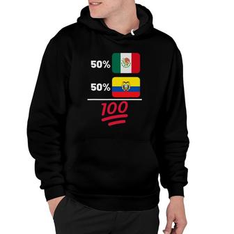 Ecuadorian Plus Mexican Mix Flag Heritage Gift Hoodie | Mazezy