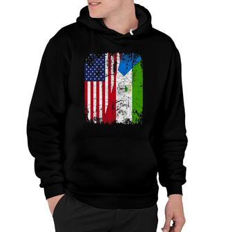 Equatorial Guinea Roots Half American Flag Guinea Flag Hoodie | Mazezy
