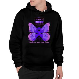 Family Alzheimer's Awareness Month Purple Ribbon Butterfly Hoodie | Mazezy