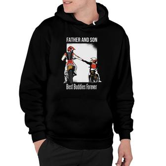 Father And Son Best Buddies Forever Fist Bump Dirt Bike Hoodie | Mazezy