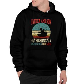 Father Son Fishing Partners For Life Vintage Dad Matching Hoodie | Mazezy