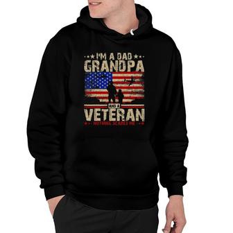Father's Day 4Th Of July I'm A Dad Grandpa And A Veteran Hoodie | Mazezy