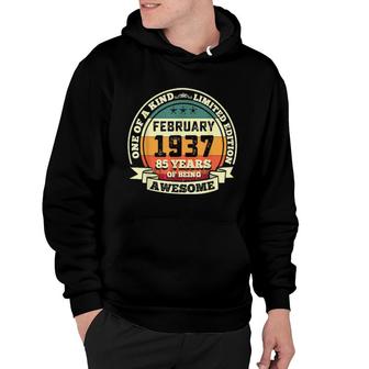 February 1937 85Th Birthday 85 Years Of Being Awesome Hoodie | Mazezy
