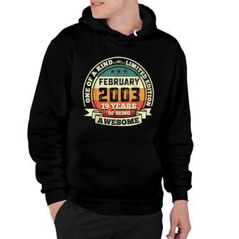 February 2003 19Th Birthday 19 Years Of Being Awesome Hoodie | Mazezy UK