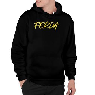 Ferda Funny Yellow Letters Hoodie | Mazezy