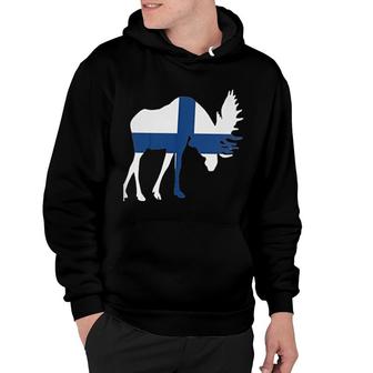 Finland Flag Moose Hoodie | Mazezy