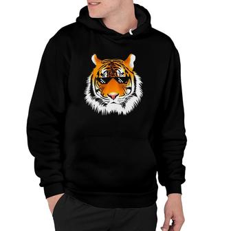  For Boy Cool Tiger Animal Pixel Glasses Hoodie | Mazezy