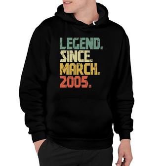 Funny 17 Years Old Boys Girls Legend Since March 2005 Ver2 Hoodie | Mazezy