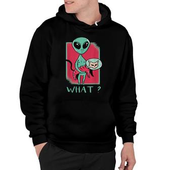 Funny Alien With Cat I Alien Cat Hoodie | Mazezy