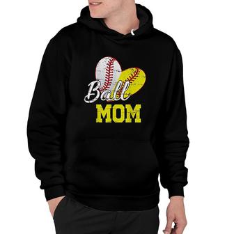 Funny Ball Mom Softball Baseball Gifts Hoodie | Mazezy
