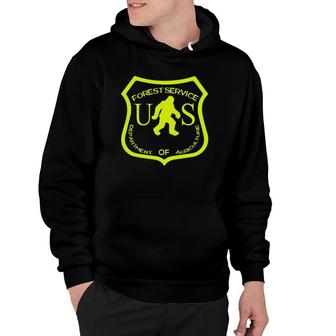 Funny Bigfoot National Park Forrest Service Silhouette Gift Hoodie | Mazezy