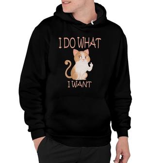 Funny Cat Humor I Do What I Want With My Cat Hoodie | Mazezy